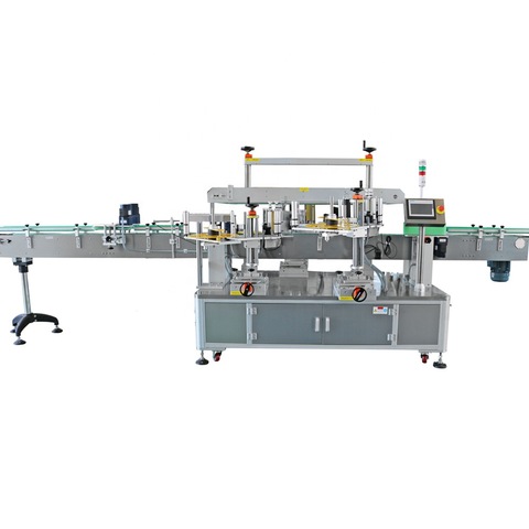 Lubricant bottle Can Front and Back Side Sticker Labeling Machine