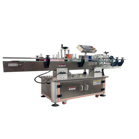 Flat&round bottles rolling labeling machine with white code printer...