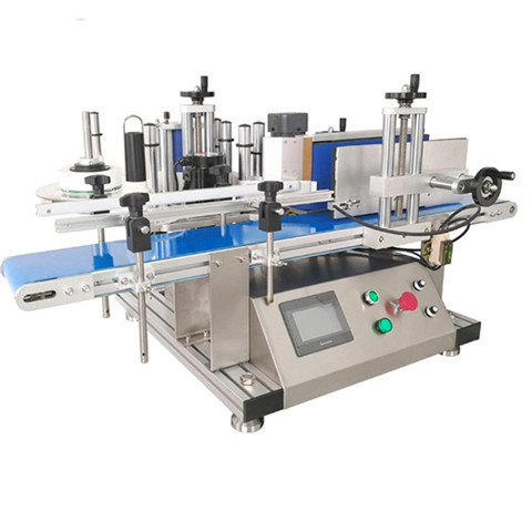 Top labelling machine for the application of labels on the top side
