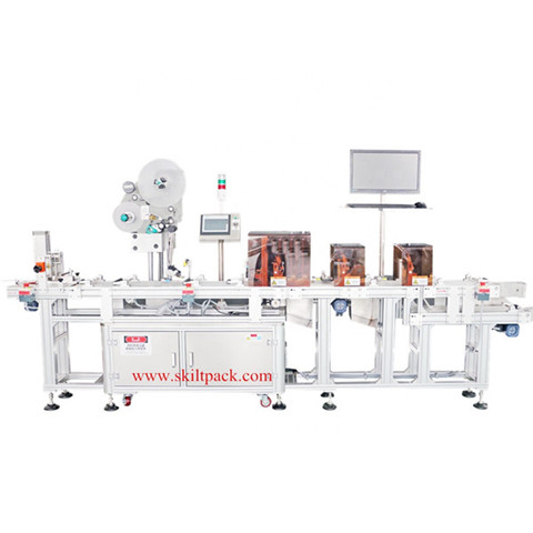 Automatic Round Bottle Labeling Machine with Date printing machine.